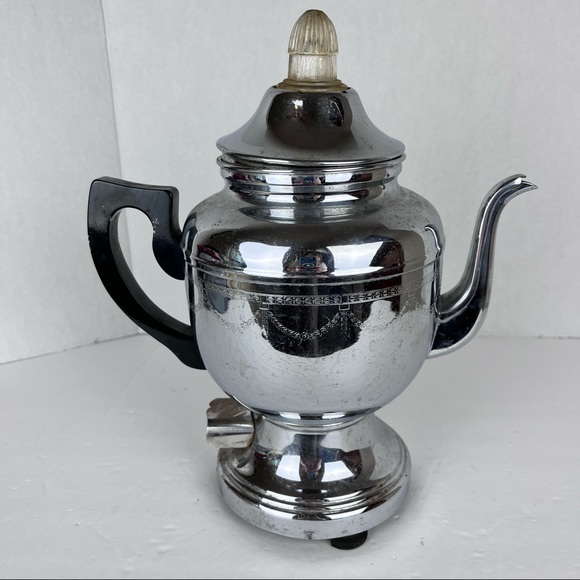 Farberware Kitchen Vtg Farberware Chrome Coffee Percolator Pot In